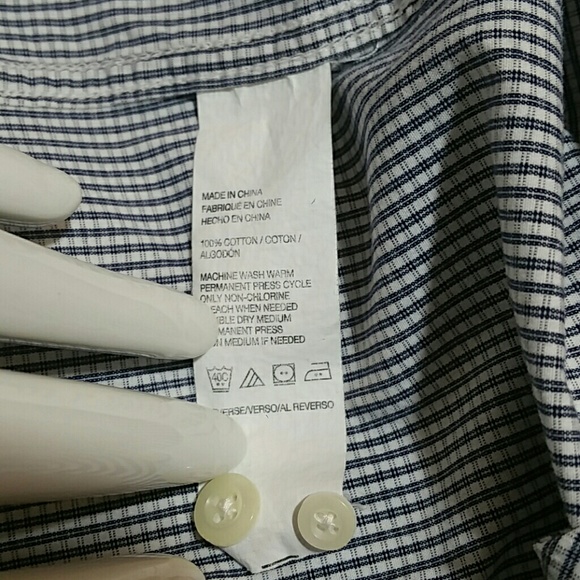 Izod Blue & White Button Down Shirt XXL - Picture 5 of 6